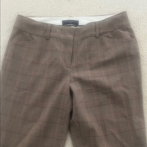 Context Pants - Context Brown Plaid Straight Leg Pants
